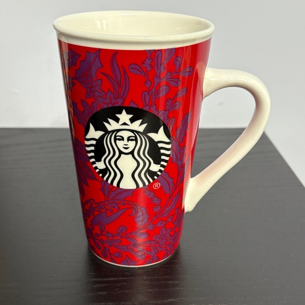 Starbucks Red Purple Pattern Holiday Mug